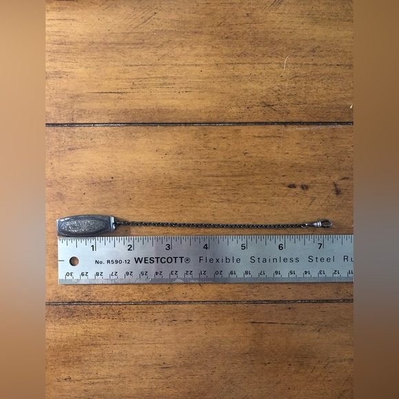 Vintage Hickok Sterling Silver Beltogram Art Deco men’s belt loop watch chain - Picture 3 of 6